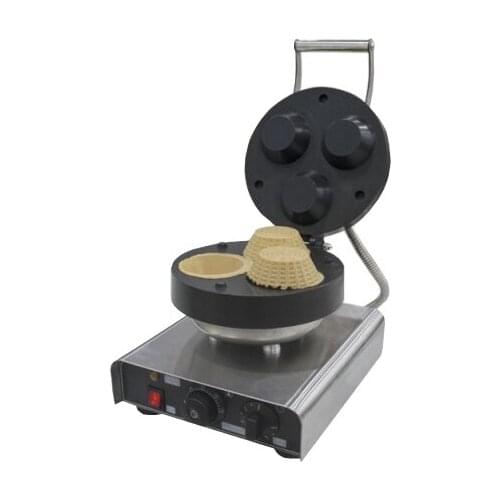 Free shipping Electric 3 pcs Ice Cream Waffle Cup Cone Maker Egg Tart Machine with
