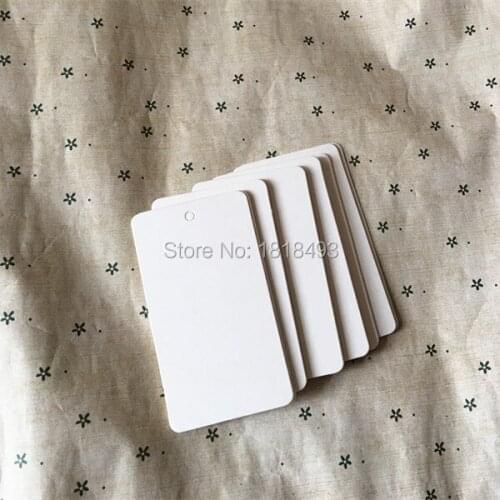 Free shipping blank white tag 5x9cm/garment hang tag/custom price tag/clothing paper label printing/DIY gift card 200 pcs a lot