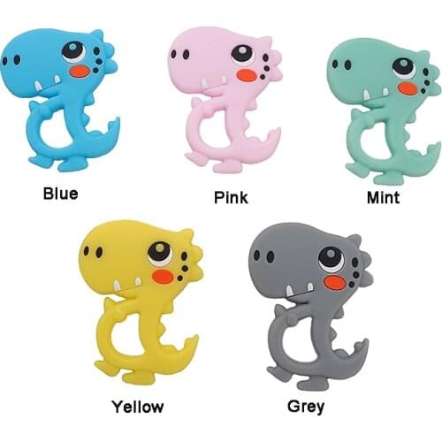 Chenkai 10PCS Silicone Koala Elephant Unicorn Dinosaur Teether DIY Baby Pacifier Dummy Teething Nursing Jewelry Toy Gift