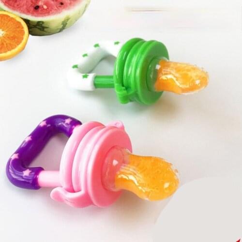 Baby Nipple Silicone Teether Pacifier Bite Bag Baby Complementary Feeding Fresh Fruit Feeder Pacifier Newborn Infant