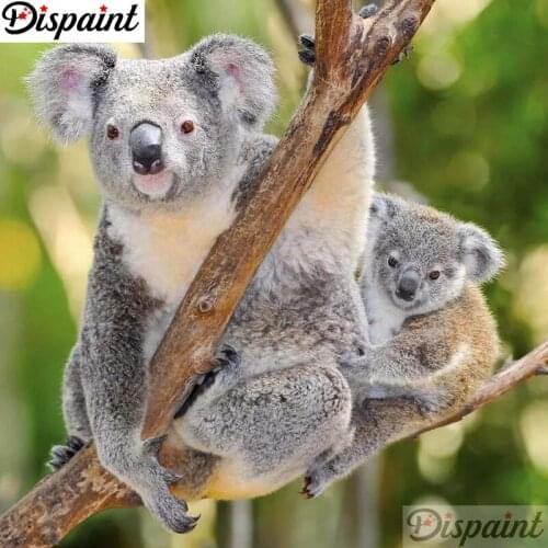 Dispaint Art 5D Diy Diamond Painting "Animal sloth family" Diamond Pictures Cross Stitch 3D Rhinestone Embroidery Decor A25766