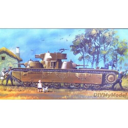 DIYMyModeI Soviet T-35 heavy tank DIY Handcraft Paper Model KIT Handmade Toy Puzzles Gift Movie props