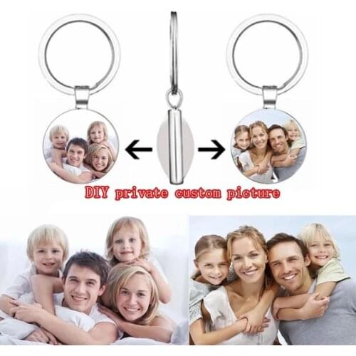 Double-Sided Personalized Pendant BabyS Custom Keychain Photo Mom Dad Grandparents' Parents Love A Gift For Family Member