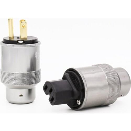 HI-End Gold Plated US Power Plug HIFI USA Power Cord Cable Plug IEC Plug