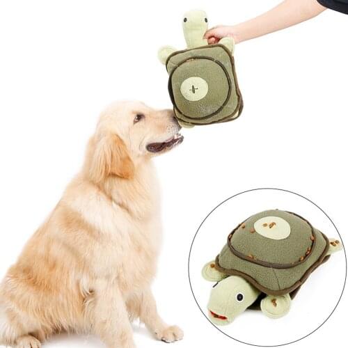 Turtle Design Dog Toy Plush Pet Toys Dog Foods Hiding Tortoise Training Toys 2021 New Toy