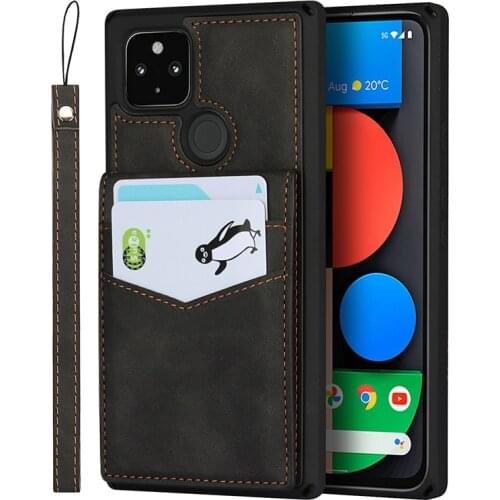 Shockproof Phone Case for Google Pixel5 Pixel4a 5G case 360 full protection Card Slots phone stand Leather case Pixel 5 4a Cover