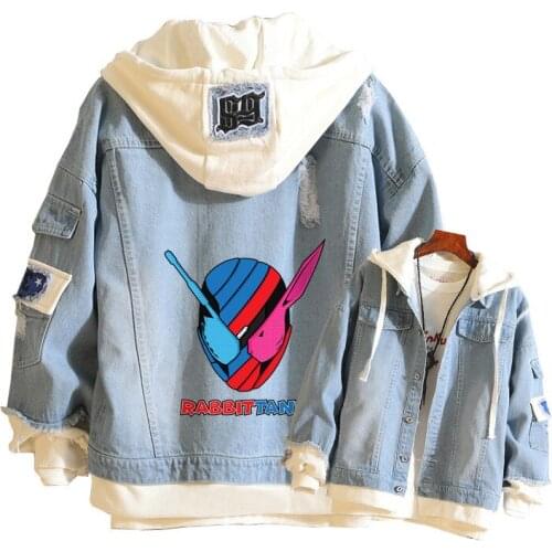Masked Rider Women Demin Jacket Kamen Rider Spring Autumn Jean Hoodies Harajuku Unisex Streetwear Hooded Anime Sweatshirt Tops