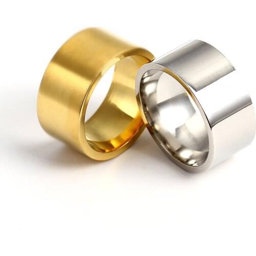 MANGOSKY 10mm Silver Color Stainless Steel Rings For Men and Woman Wholesale XY-R41