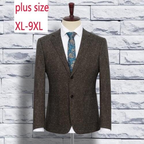 New Arrival Fashion High Quality Super Large Mens Autumn Suit Coat Single Breasted Smart Casual Blazers Men Plus Size XL-8XL 9XL
