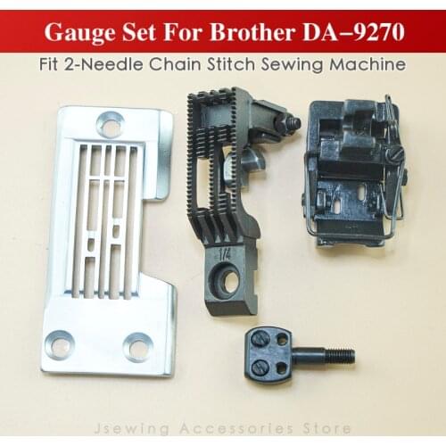 Gauge Set For Brother DA-9270 Industrial 2-Needle Feed off the Arm Double Chain Stitch Sewing Machine Accessories Apparel Parts