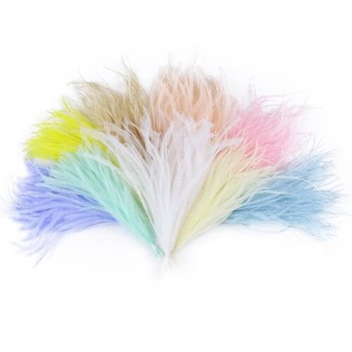 Wholesale White ostrich feathers hair for Crafts Jewelry making Clothing Accessories Decoration Craft-Feather Plume 100PCS/LOT