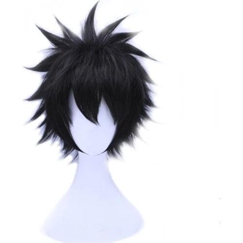 Anime My Hero Academia Dabi Wig Cosplay Costume Boku no Hero Academia Short Black Heat Resistant Synthetic Hair Wigs