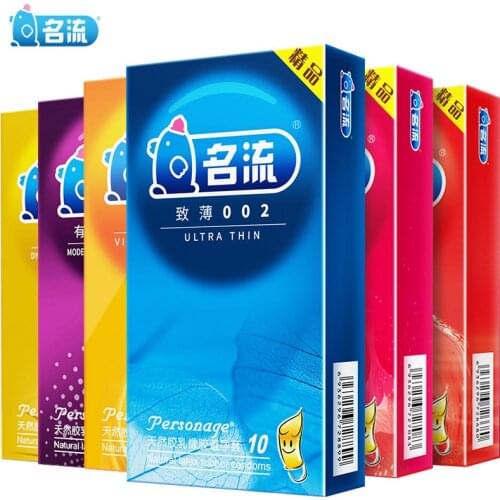 10pcs High Quality Natural Latex Condoms Ultra-Thin Big Paticle G-Spot Penis Sleeve Intimate Goods Safer Contraception for Men