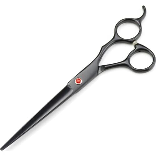 Professional 7 '' Japan steel red gem pet dog grooming hair scissors cutting barber haircut thinning shears Hairdresser scissors