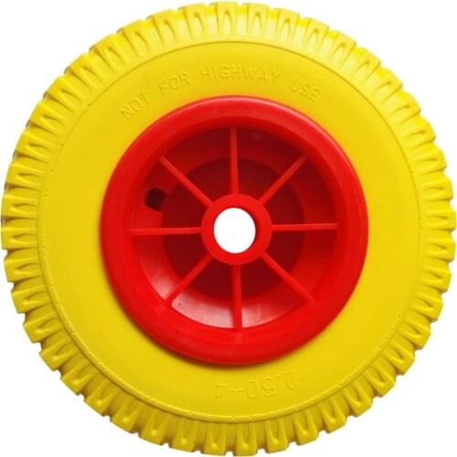 Puncture Proof Rubber Tyre on Red Wheel for Kayak Trolley 20.32cm/ 8inch