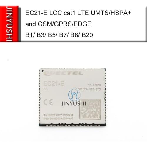 Quectel EC21-E EC21EFA-512-STD LCC SMT cat1 LTE UMTS/HSPA+ and GSM/GPRS/EDGE B1/ B3/ B5/ B7/ B8/ B20 EMEA EC21EFA
