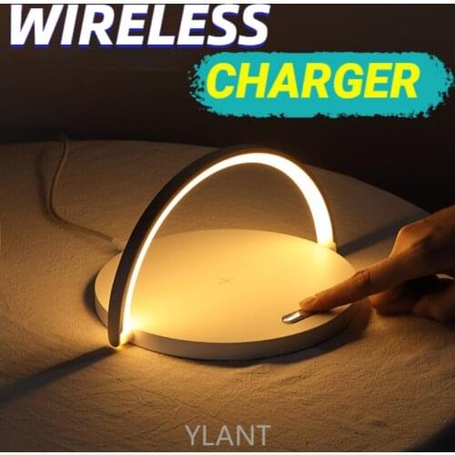Modern Led Table Lamp For Bedroom Wireless Charger Cell Phone Bluetooth Speaker Bedside Lamp Table Light Wireless Desk Lamp Led