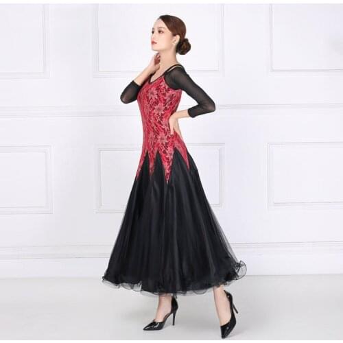 Modern Dance Skirt Female Adult Sexy Sling Dress Performance Clothing Waltz Ballroom Dancing Profession Competition Clothes