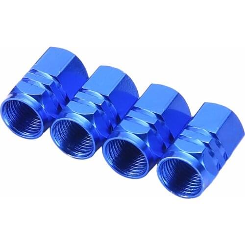 Valve Stems & Caps 4pcs 16x10mm Universal Aluminum Car Wheel Tire Tyre Valve Air Stem Cap Cover Blue Mayitr