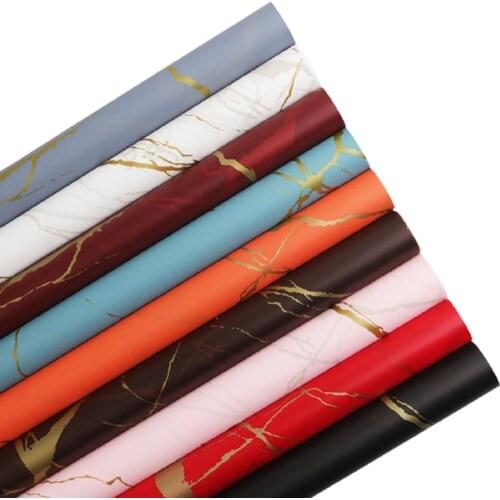 20pcs/lot Gold Marble Wrapping Paper 60*60cm Flower Wrapping Paper Waterproof Packaging Materials Party Diy Handmade Supplies