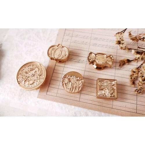 Wax Seal Stamp Replace Copper Head Vintage Antique 3D Relief Sealing Wax DIY Wedding Invitations Scrapbooking Stamp Head