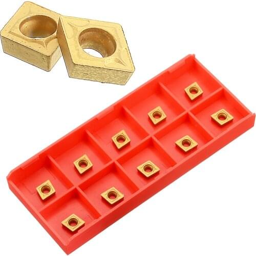10pcs CNC Carbide Inserts CCMT060204-HM YBC251 Insert Set with Box Mayitr For Lathe Turning Tools