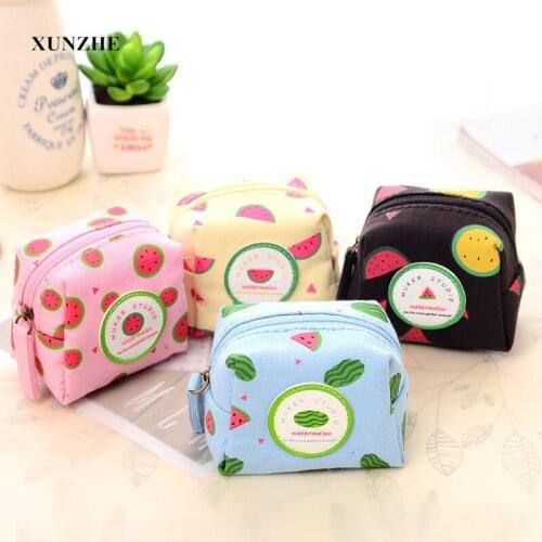 1 PCS Candy Color Drug storage package Fruit Pattern Coin Change Purse iPhone USB Cable Earphone Charger Bag