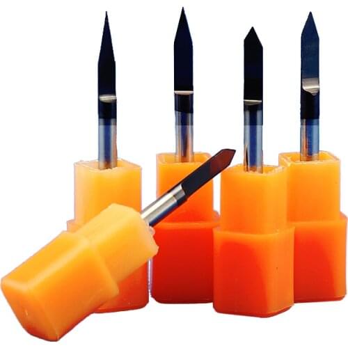 1pc A series SHK A series Flat 3.175mm Bottom Metal Engraving Bits Carving Cutter Titanium Coating CNC Router Tools for Metal