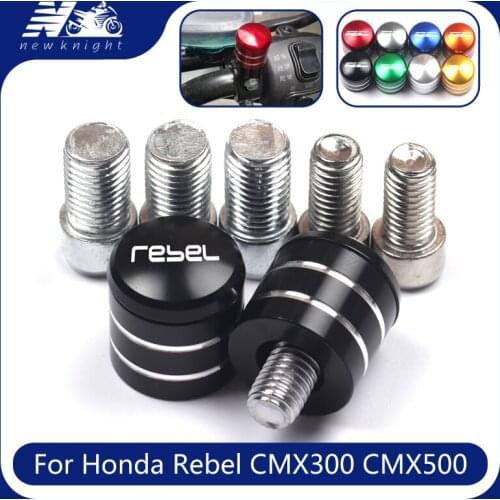 2 Pcs For Honda Rebel CMX 300 500 CMX300 CMX500 Motorcycle CNC Aluminum Rear View Handlebar Mirror Bolt Screws Mount Adapter