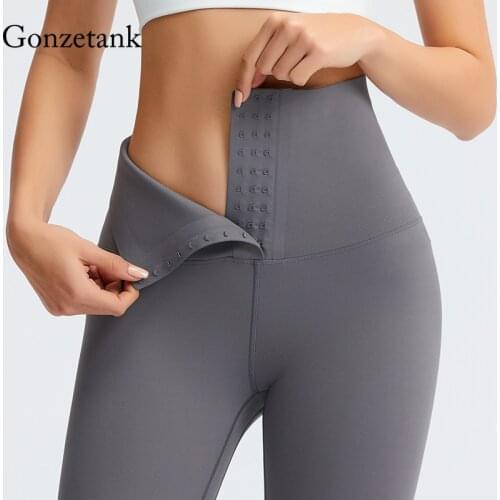 2021 Spring-Summer New Invisible-Breasted Ankle Length Yoga Pants Women High Waist Abdomen Hip Lift Slim Running Yoga Leggings