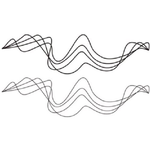 40MM×150MM Tattoo Waterproof Sticker Lasting Womens Wave Pattern Lines Black and White Simple New Product