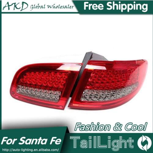 AKD Car Styling for Hyundai Santa Fe LED Tail Lights 2007-2013 New Santa Tail Light Rear Lamp DRL+Brake+Park+Signal