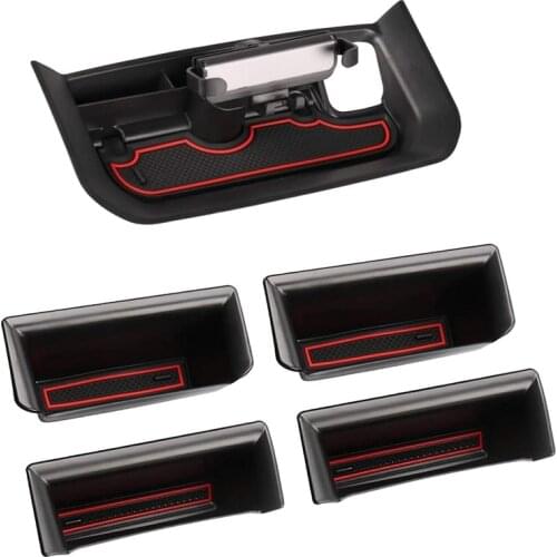 Car Door Side Storage Box for Dodge RAM 1500 2019+ Dash Mount Cell Phone Holder with Storage Organizer Tray Accessories