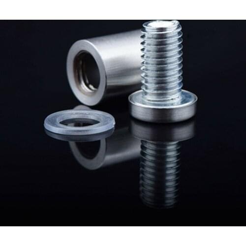 DHL Free Shipping 100pcs/lot Standoff 25mm 12mm Sign Holder Screw Standoff Spacer Stainless Steel for glass