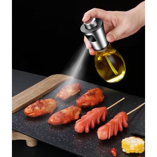 304 Stainless Steel Push-type Spray Bottle, Multi-purpose Barbecue Spray Bottle, Kitchen Oil, Vinegar, Soy Sauce Flavor Bottle