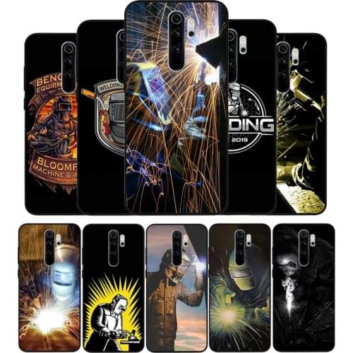 Welder Welding Hot Metal Worker Solderin Black TPU Silicone Soft Phone Case For Redmi 4A 4X 7A 5 Plus 6 Pro NOTE 9 7 8 5 Pro 4