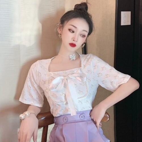 Блузки с бантом DANDELION GIRL China At AliExpress