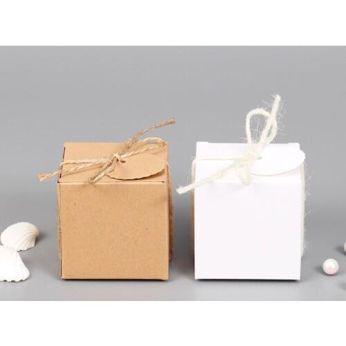 10pcs Favor Candy Box Bag New Kraftpaper Wedding Favor Gift Boxes pie Party Box Bags Eco Friendly Draft Promotion