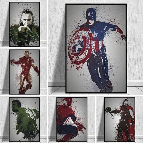 Marvel Super Hero Comic Canvas Painting The Avengers Posters and Prints Wall Art Picture for Living Room Home Decoration