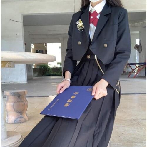 New student JK uniform nursing skirt college style dress cyanosis vest skirt School uniform Coat short blazer
