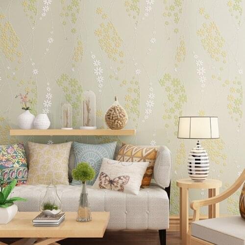 Beibehang pastoral flowers Wallpaper for Walls 3 d Vintage Non Woven Wallpaper Rolls Wall Paper for Bedroom living room flooring