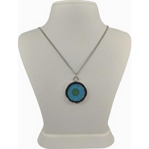 Dried Real Daisy Living Pendant Chain Necklace And Real Daisy Necklace Long Necklace