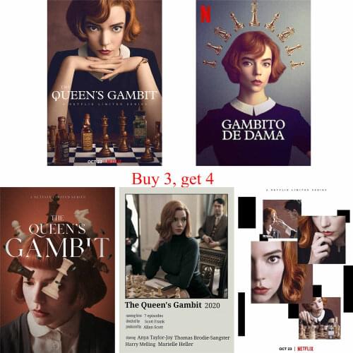 Posters movie the queens gambit white coated paper home decoration