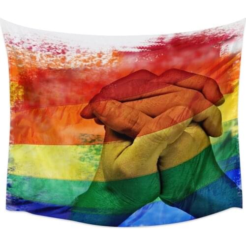 Rainbow Hand Wall Tapestry Home Wall Decor Tapestry Cover Beach Towel Picnic Mat Yoga Mat