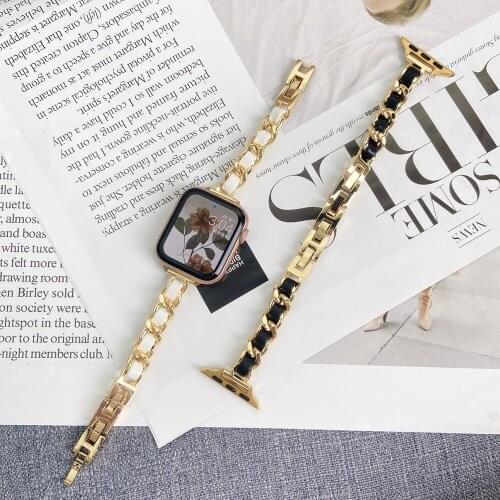 Slimmer Stainless Steel Strap for Apple Watch Band Series 1 2 3 4 5 6 se Wristband Accessories for Iwatch 38mm 40mm 42mm 44mm