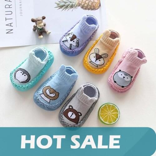 3# Sandals Baby Cartoon Animal Baby Girls Boys Anti-slip Socks Slipper Shoes Boots Babygirl Shoes And Sandals Сандали Детские