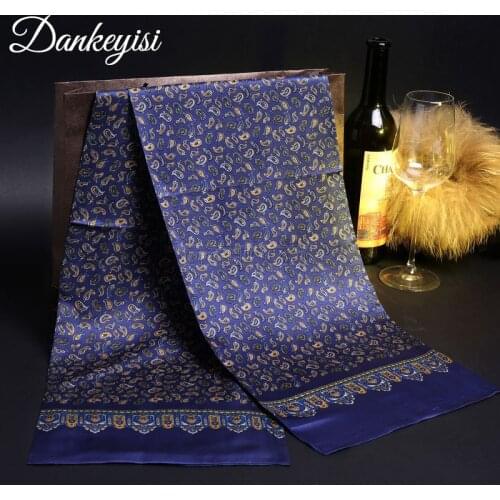 DANKEYISI Silk Neck Scarf Men Scarf Male Long Cotton Man Basic Scarf Women Bufandas Bandana Neckerchief Business Casual Scarfs