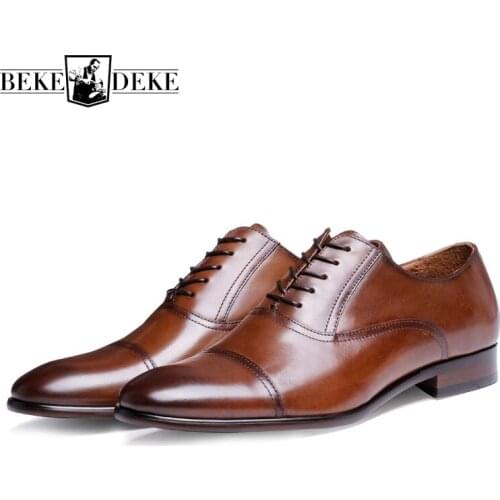 High Quality Brand Fashion Mens Pointed Toe Genuine Leather Work Shoes Male Business Shoes Formal Shoes Lace Up Big Size 44-47