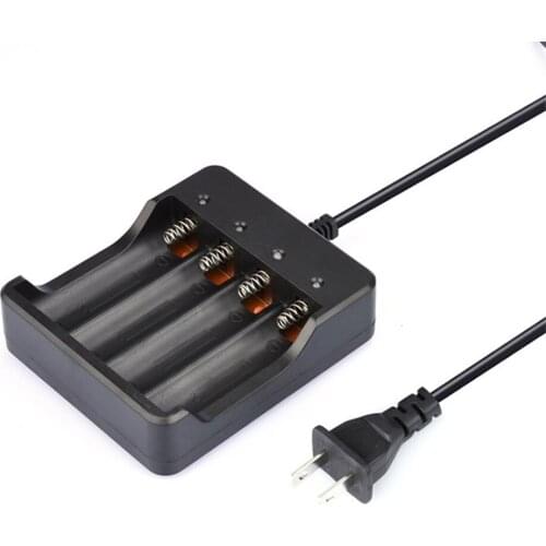 18650 Battery Charger Black 4 Slots Battery Charger Line Charge 4.2V Anti-reverse Connection NK-Shopping