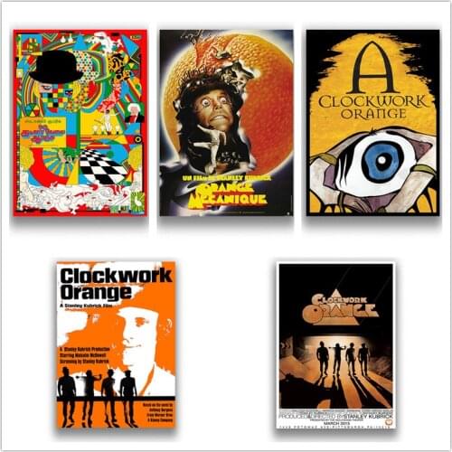 Clockwork Orange White Coated Paper Prints Home Decoration for Livingroom Bedroom Home Art Brand
